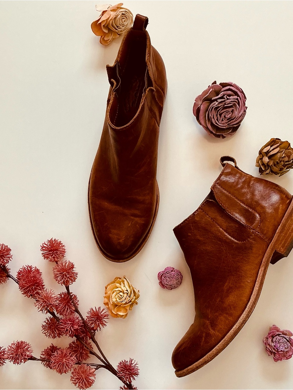 Kork-Ease Velma Leather Booties Sz 8